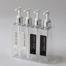 아토소 싱크대 주방세제 용기 핸드워시 슬림 디스펜서, 세로형화이트라벨/DISH SOAP, 1개