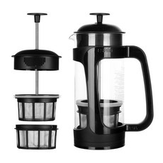 ESPRO P3 法壓壺 32盎司雙層微網耐高溫硼硅玻璃, 1個, 18盎司約510ml-P3型1418C-, P3型1418C
