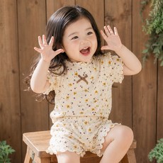 몽실이 쁘띠리본 반팔 골지 실내복