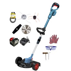 多功能無線割草機套裝，伸縮桿設計，配多種刀片，安全護目鏡手套，高功率無刷電機, 1套