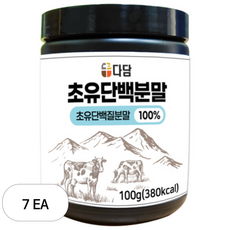 다담 웰푸드 초유단백 분말 100%, 100g, 7개