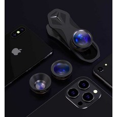 스마트폰 광각 렌즈 접사 아이폰 갤럭시 촬영, 4K SLR 광각 + 25배 접사