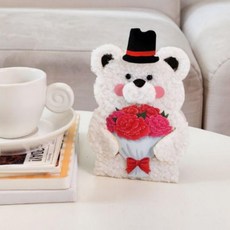 곰돌이 꽃다발 미니 용돈 인형카드 인형편지지 용돈카드, 상세페이지 참조, 상세페이지 참조