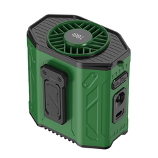 YGGDRAVA 휴대용 고풍속 허리선풍기 바디선풍기, 그린, FWSM-JF-206