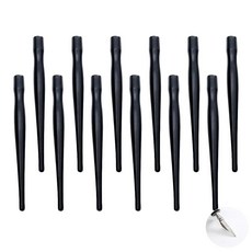 Tofficu 만화 드로잉용 다기능 딥 펜 홀더 24개 부드럽고 가벼운 만화 드로잉 도구 아티스트를 위한 편리하고 실용적인 교체, 블랙 2개