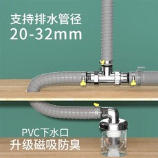 세탁기 트랩 하수구 연결 하수관 완전밀폐형 배수관 호스 2개 3개 B형 배수구 2개, 1개, C. B+0.6+