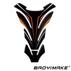 오토바이 슬립 오일 탱크 패드 측면 무릎 보호대 데칼 스티커, 1개, 14. 18 orange