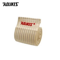 자전거무릎보호대추천 성인 좌우 에어백 AOLIKES 1PC 40180cm 압축 붕대 보호대 무릎 지원 중괄호 스포츠 탄성 팔꿈치 스트랩 다리 밴드 운동 랩, Length-90cm, Beige