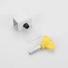 甄選百貨 窗戶鎖扣 鋁合金紗窗門窗鎖 推拉門鎖 兒童安全鎖 防盜限位器 免打孔, 1個, 單孔白