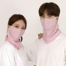 렐리안 자외선차단 스포츠 마스크 쿨 여름 안면 얼굴 햇빛가리개 골프마스크, 1개, 렐리안 핑크