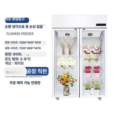 쇼케이스냉장고 플라워냉장고 꽃 진열대 업소용 디스플레이, 기본 모델명/품번, 화이트 이중문 상부 800L
