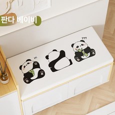 현관 신발장 의자 벤치실발 캐비넷 방진 수납장 렉 미니 손잡이 선반 북유럽 슈즈, 길이 40x 너비 24x 두께 5cm, 1단, 판다 베이비