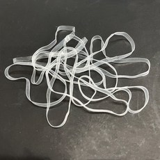 【台灣製造】TPU環保無硫橡皮筋 No. 20*4mm (100公克/包 透明色) 不易氧化、不會黏的橡皮筋, 1個, 透明色, 透明色