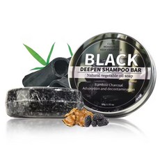블랙 대나무숯 다크 헤어케어 허브 샴푸바 딥크렌징 수제비누 남성용 오늘출발 15시, 1개
