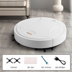 스페이스웨이 지능형 청소 로봇 자동 가정용 진공 걸레질 청소기 USB 충전식, 7. 25cm 화이트 4-in-1
