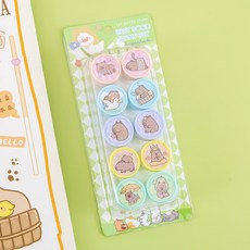 兒童獎勵印章 可愛豚鼠按壓速乾卡通塗鴉玩具, 一套價格（10個）, 1個