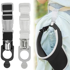 2개 여행용 가방 걸이 고리 휴대용 필수품 등산용 걸이 고리 배낭 외부 걸이 고리 스트랩 항공 여행용 캐리어 고정용 휴대용 등산용 물병 걸이 고리 물병 걸이 고리(흑백색