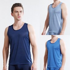 이너스유 남성 천연 인견 런닝 IMR708 3종 세트 쿨런닝 레이온 여름 통풍