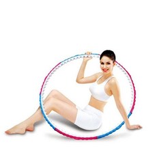 훌라후프 헬스 후프 허리 운동 기구 지압 후프 950g, 블루핑크