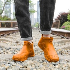 남성용 멋진 방수 로우컷 레인부츠 미끄럼방지 내마모성