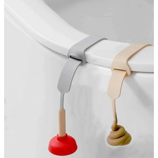 실리콘 변기 뚜껑 리프터 - 손잡이 접촉 방지 브러시 및 변기용 비접촉 패드2PCS