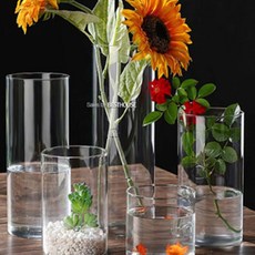실린더형 9.5x40cm 디자인화병 캔들유리홀더 생화화병