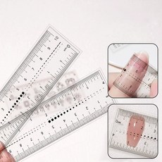 美甲軟尺 穿戴甲甲片測量軟尺 透明軟尺 測量工具, 1個, 穿戴甲透明軟尺