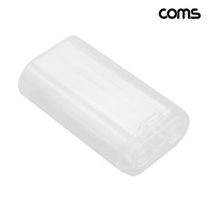 Coms 18650 건전지 케이스 배터리 2개 보관 투명 NE872, 빠른배송, 1개, 1