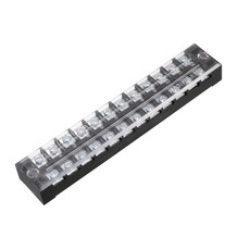 600V 25A 이중열 12P 터미널 블록 배리어 스크류 커버 a13052800ux0615, 단일