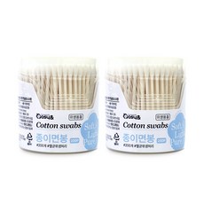 이지앤 종이면봉 200p(원통)-2개 원통면봉 멸균면봉 종이면봉 고급면봉, 단일옵션, 상품선택