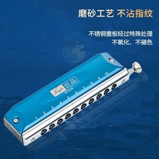 東方鼎匠品 10孔40音半音階口琴 JP10-40 專業C調演奏口琴, 1個, 藍色C調