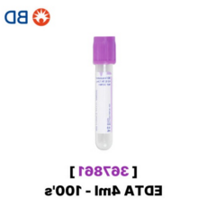 BD 진공채혈관 베큐테이너 Vacutainer EDTA 4ml 100개 367861 튜브