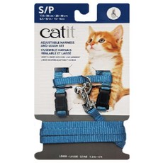 자묘용 하네스 블루 고양이목줄 고양이조끼 고양이하네스