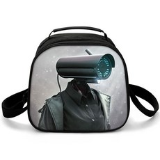 馬桶人Skibidi Toilet遊戲週邊卡通兒童印花圓形餐包可定製 75RC, 馬桶人16, 1個