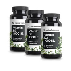 내추럴엘리먼츠 비타민D3 1000IU 타블렛 natural elements Vitamin D3, 3개, 365정