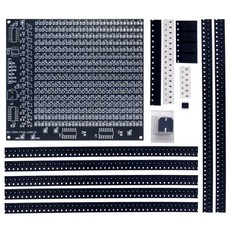 DIY 전자 키트 256 LED 도트 매트릭스 광고 스크린 키트 발광 다이오드 SMD 납땜 구성 요소 훈련 키트