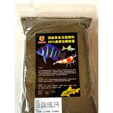 草食沈底飼料 40%高單位螺旋藻, 1個, 40%頂級螺旋藻細粒（1.5mm),500克