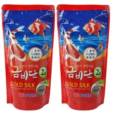금비단 골드실크 중형입자 2호 잉어&금붕어 관상어 영양사료 250g*2개, 250g, 2개
