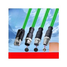 이더넷 케이블 산업용 수 커넥터 필드버스 코딩 카메라용, X형 8핀, 20m, 엘보형 수컷 RJ45