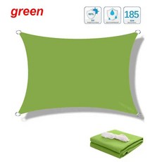 그늘막 테라스 천막 옥상 차광막 캐노피 야외 포장마차 차양막 베이지 사각 캐노피천막 텐트 11 가지 색상의 차양 방수 햇빛가리개 돛 정원 자동차 캔버스 직사각형 수영장, 32)green