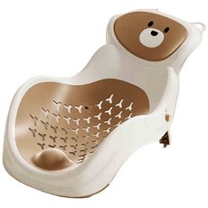 嬰兒澡盆躺託 寶寶防滑浴墊 新生兒浴架 坐躺通用, 棕色, 1個