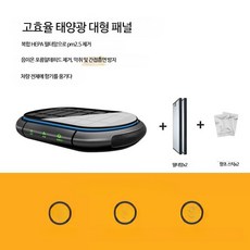 차량용 공기청정기 음이온 태양열 충전 미세먼지 냄새 제거 소형 휴대용, 고급 블랙 표준+필터망2+향봉2, 단일 모델