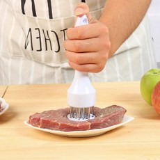 수동 바늘 연육기 밑간 통삼겹 껍질 구멍 고기 다지기 포크 텐더, 1개