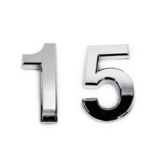 제임스마켓 이니셜 숫자 은색 70 숫자스티커, 숫자5, 숫자5