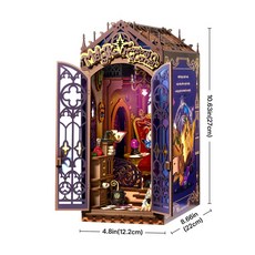 Rolife若來書立 diy小屋 手工微縮木質拼裝模型積木 生日禮物, 1個, 魔法之家, Multicolor