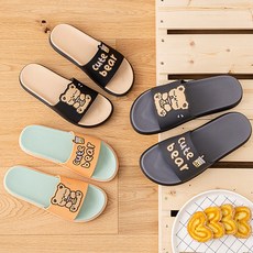 코무무 큐트 베어 슬리퍼 여성슬리퍼 남성슬리퍼 소프트 사무실 경량 샌들 여자 남자 남녀공용 캐릭터 실내 학교 거실 곰돌이 실내화