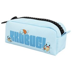 꼬부기 왕지퍼 필통 포켓몬 필통 파우치, 1개, 블루