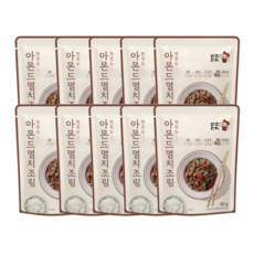 [반찬단지플러스] 반찬단지 아몬드 멸치 견과류조림, 10개, 80g