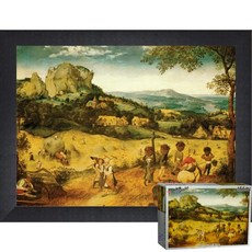 퍼즐피플 명화 500피스 1000피스 직소퍼즐 바비퍼즐 시리즈, 건초 만들기 500피스 액자포함(우드블랙), 1개