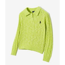 예일 YALE 우먼즈 케이블 폴로 니트_시츄러스 믹스